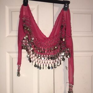 Women’s Belly Dancer’s Coin Hip Scarf